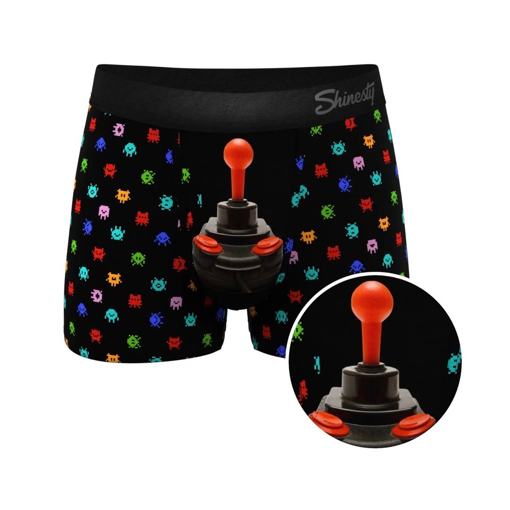 Shinesty The Joystick Ball Hammock Boxer Briefs Men L Retro Arcade Gaming Trunks